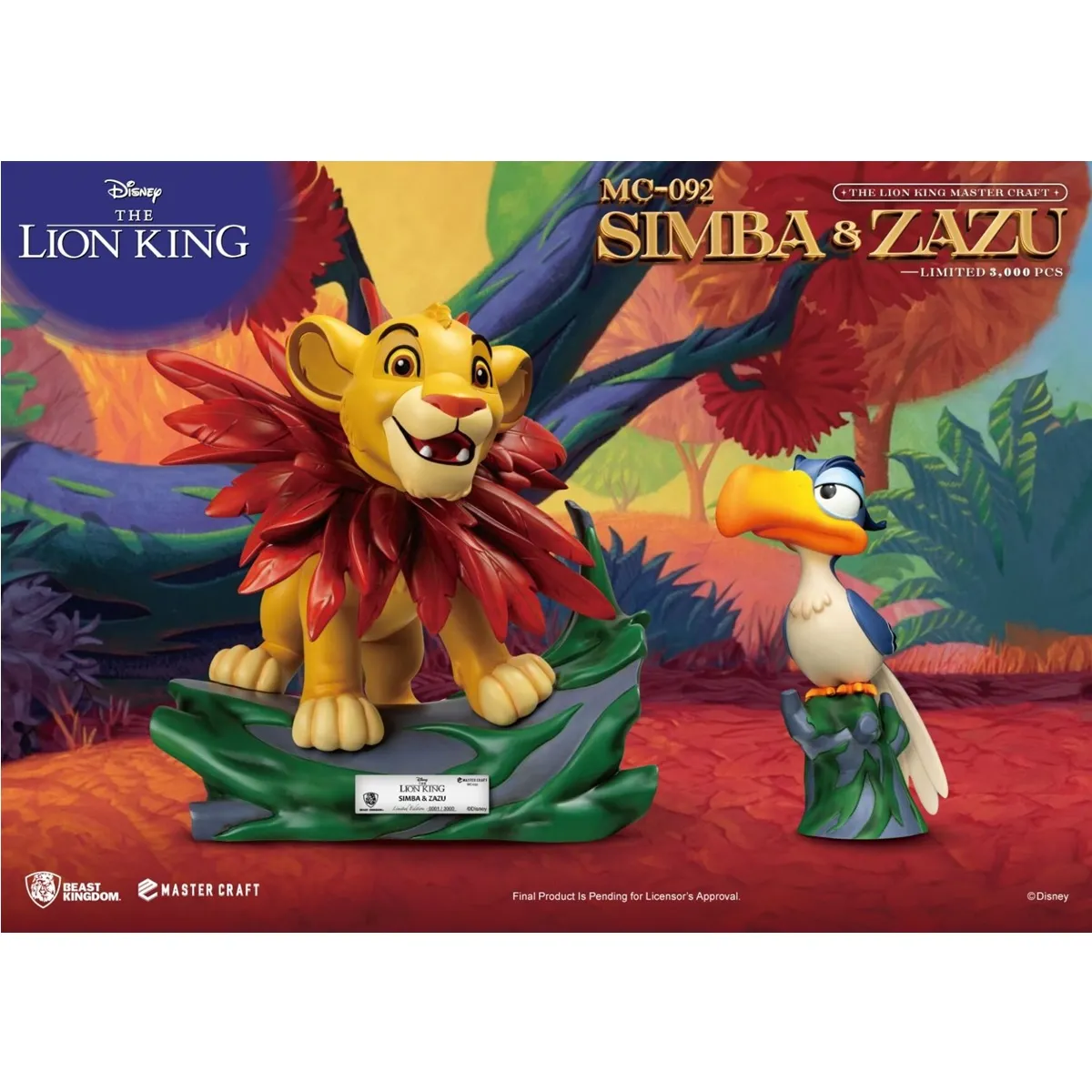 Beast Kingdom The Lion King Master Craft Little Simba & Zazu MC-092 Statue (Limited Edition) - Image 2