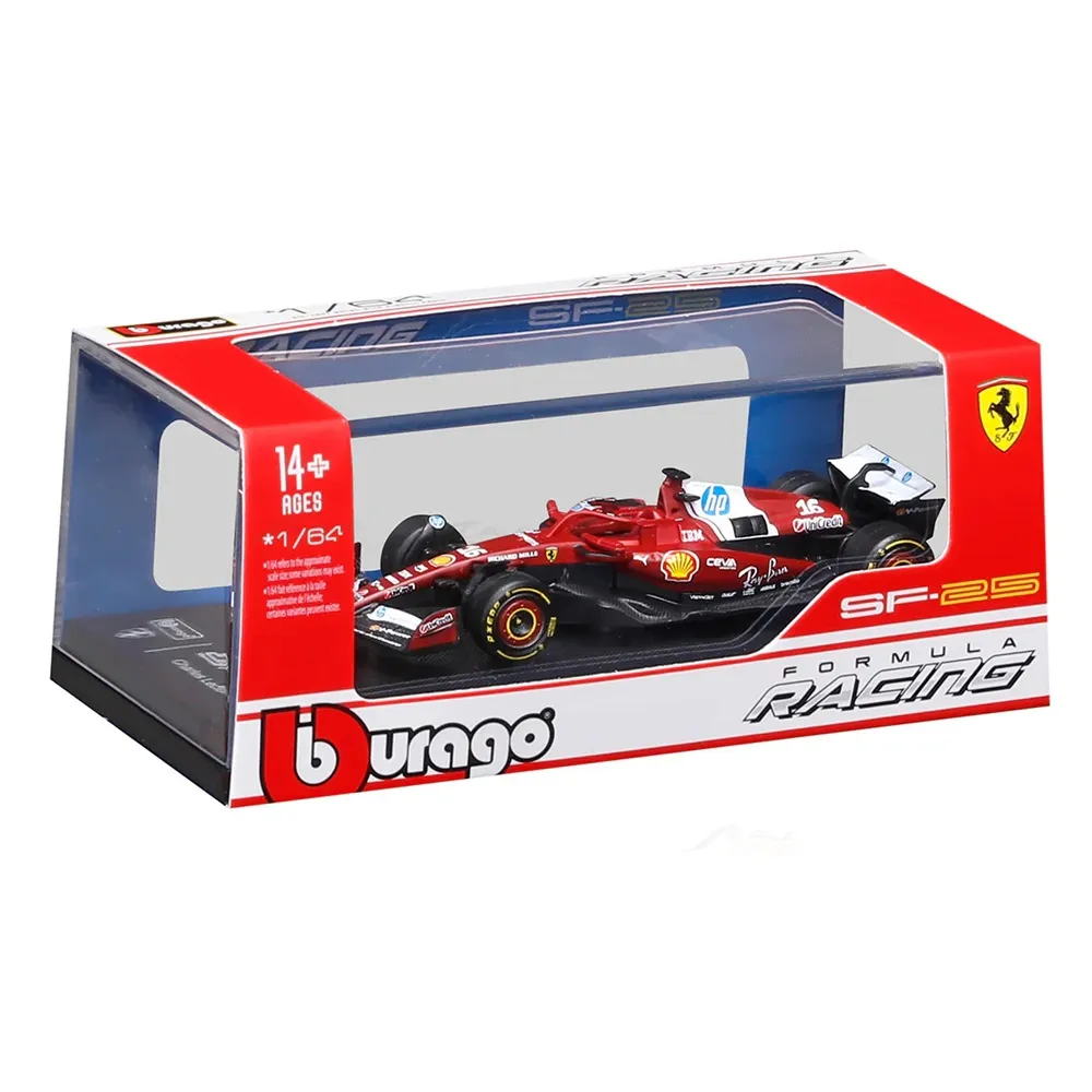 Bburago 1/64 Scale Scuderia Ferrari 2025 SF25 Formula 1 Model #16 Charles Leclerc - Image 5