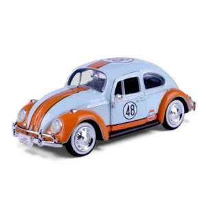 Motor Max 1/24 Scale 1966 Volkswagen Beetle Diecast Model with Gulf Livery