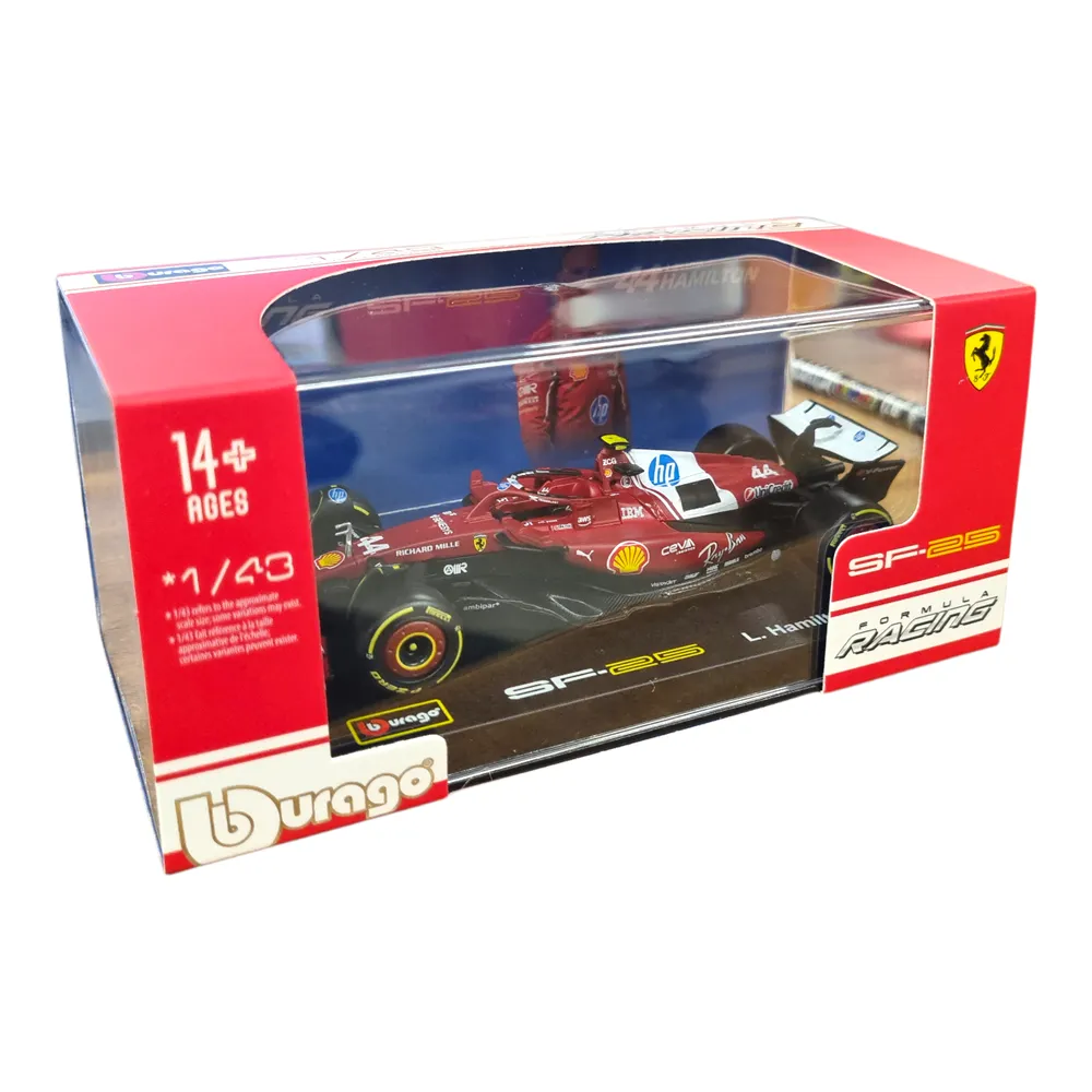 Bburago 1:43 Scale Scuderia Ferrari 2025 SF-25 Formula 1 Model #44 Lewis Hamilton - Image 5