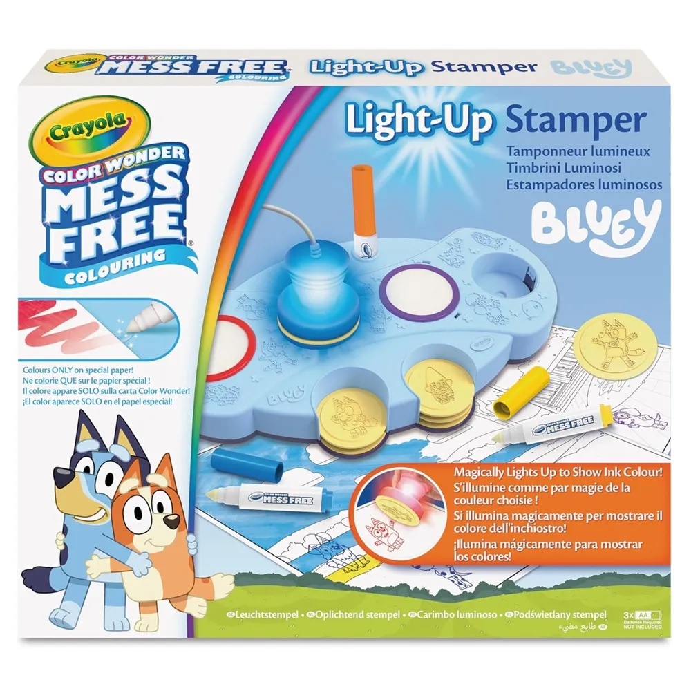 Crayola Bluey Color Wonder Magic Light-Up Stamper for 3+ Years (Includes Stamps, Markers, Colouring Pages) - Image 2