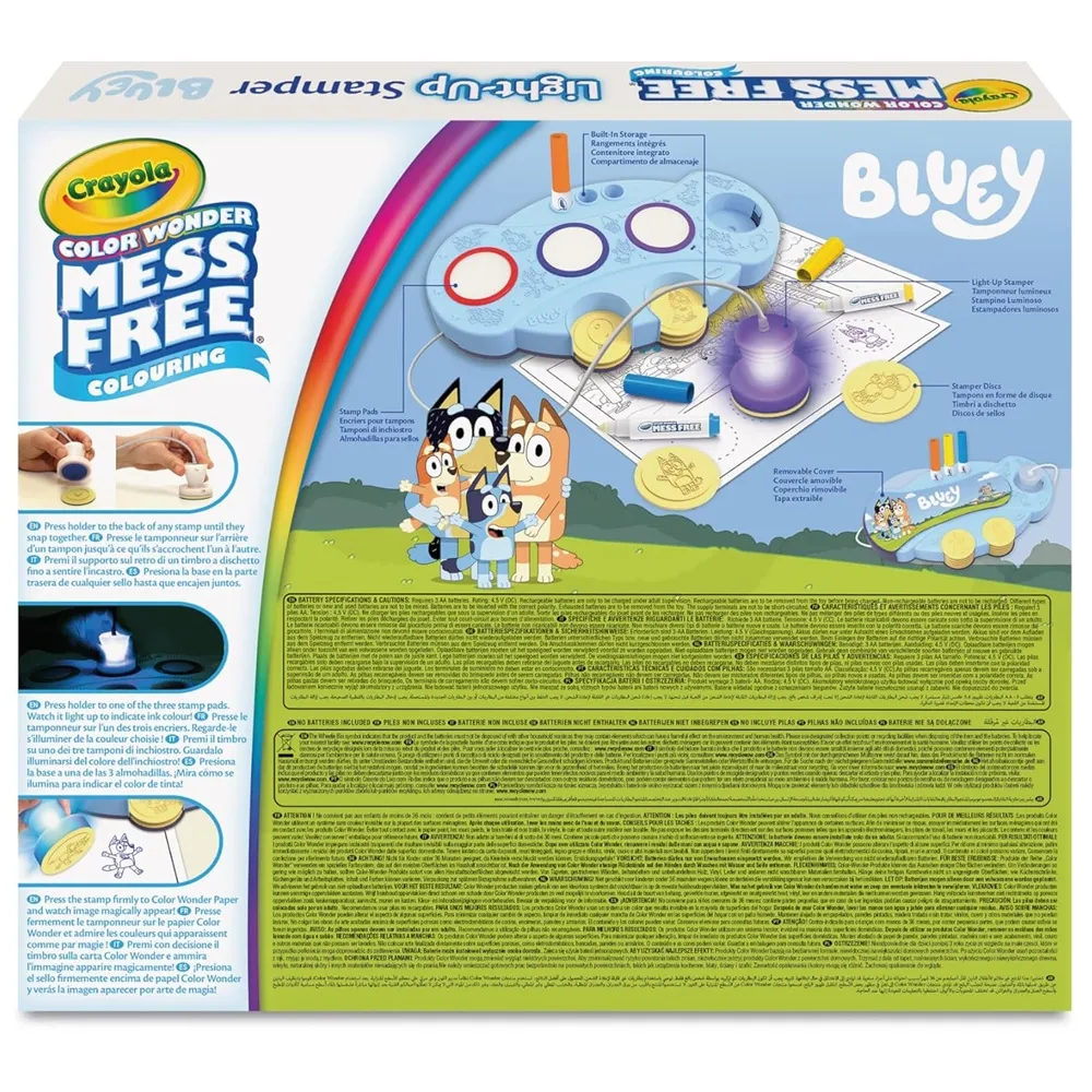 Crayola Bluey Color Wonder Magic Light-Up Stamper for 3+ Years (Includes Stamps, Markers, Colouring Pages) - Image 4