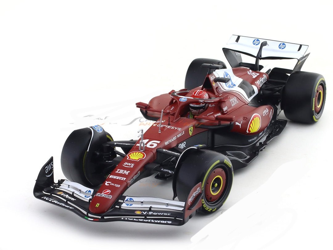 Bburago 1/18 2025 Ferrari Formula 1 SF-25#16 Charles Leclerc Diecast Model (with Plex Case)