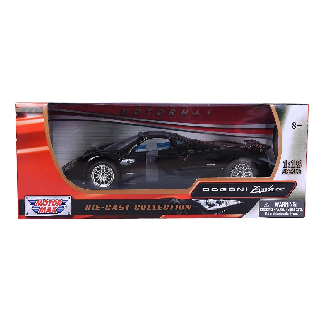 Motormax 1/18 Scale Pagani Zonda (Black) Diecast Model - Image 3