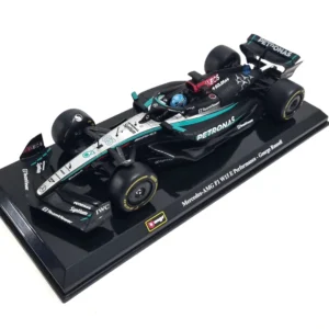 Bburago 1/24 Mercedes-AMG F1 W15 #63 George Russel Diecast Model with Plex Case