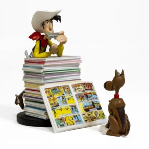 Lucky Luke & Rantanplan Stack of Album Statue by Collectoys (Resin)