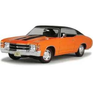 Maisto 1:18 Scale 1971 Chevrolet Chevelle SS 454 Sport Coupe Diecast Scale Model (Orange)