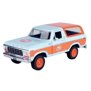 Motormax 1/24 Scale 1978 Ford Bronco Gulf Livery Diecast Model