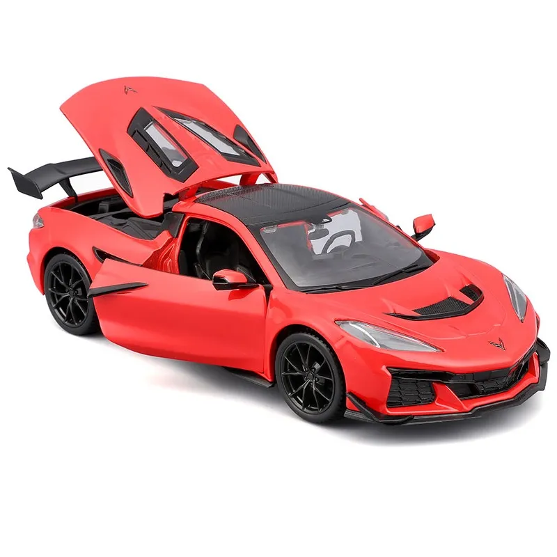 Maisto 1/24 Scale Corvette ZR1 Coupe Diecast Model for 14+ Years (with Plex Case) Red - Image 4