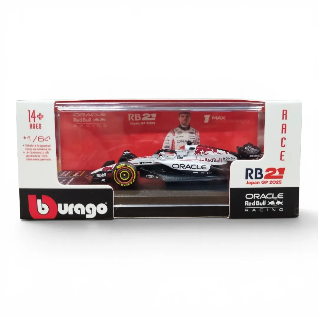 Bburago 1/64 Scale Oracle Red Bull Racing RB21 F1 Model #1 Max Verstappen - 2025 Japanese Grand Prix - Image 4