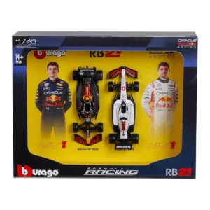 Bburago 1/43 Oracle Red Bull Racing RB21 Set of 2 F1 Models - Max Verstappen