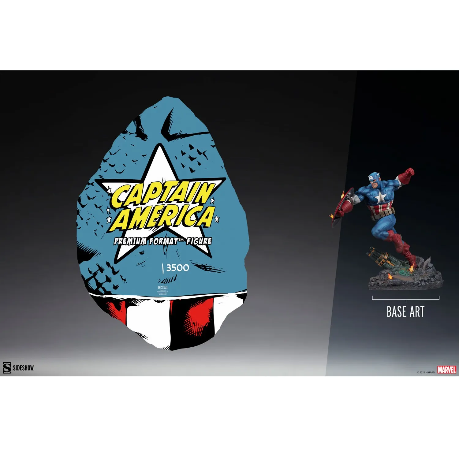 Captain America Premium Format Statue By Sideshow Collectibles (Without Box) Height 53 cms - Image 2