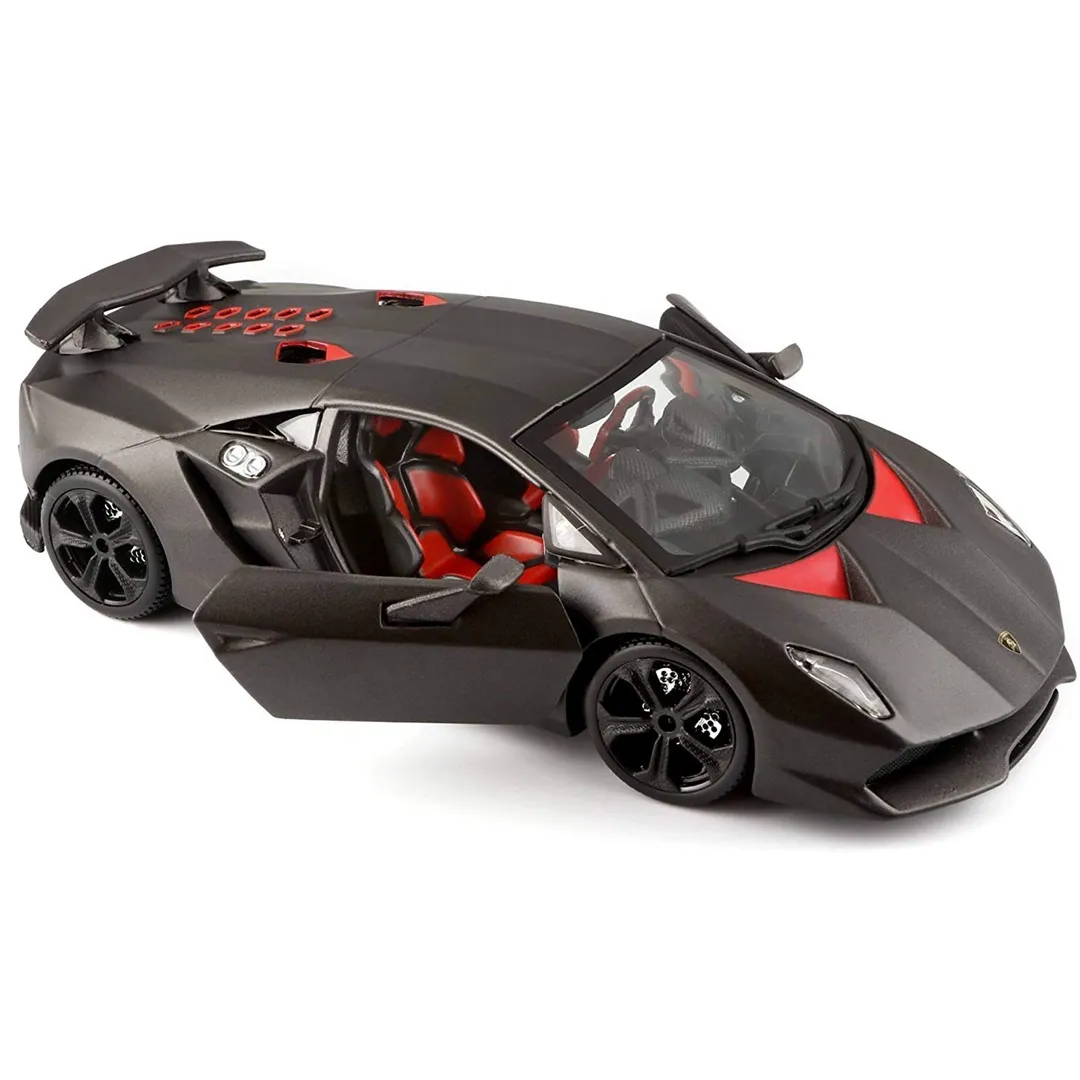 Motormax 1/24 Scale Lamborghini Sesto Elemento Diecast Scale Model for 14+ Years (Mat Grey/Black) - Image 3