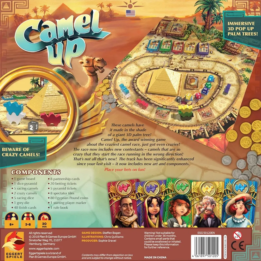 Camel Up (2nd Edition) - Exciting Camel-Racing Betting Strategy Game! Ages 8-99 Years | 3-8 Players | 30-45 Min Playtime - Image 3