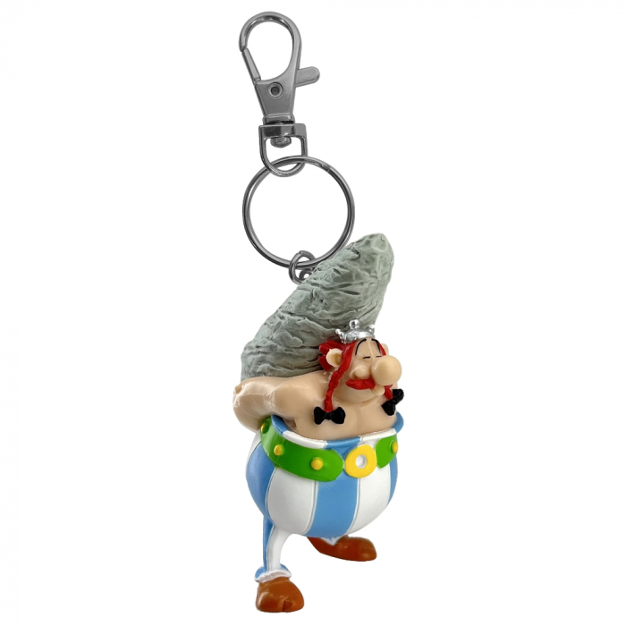 Keychain figure Plastoy Obelix Holding Menhir 60378