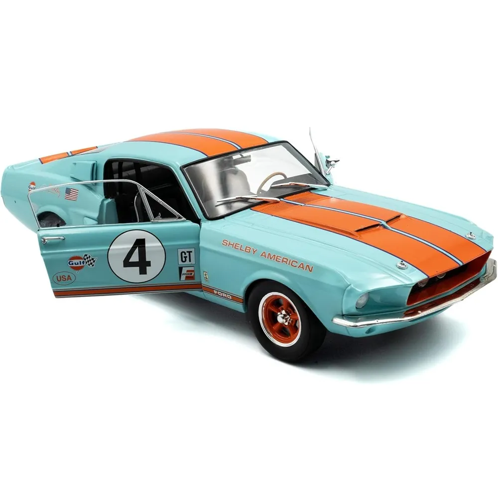 Solido 1:18 Scale Shelby GT500 Gulf Racing Tribute Diecast Scale Model - Image 2