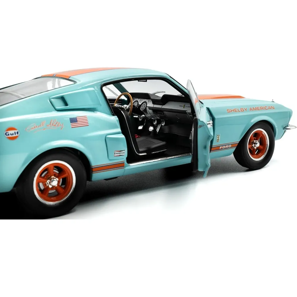 Solido 1:18 Scale Shelby GT500 Gulf Racing Tribute Diecast Scale Model - Image 6