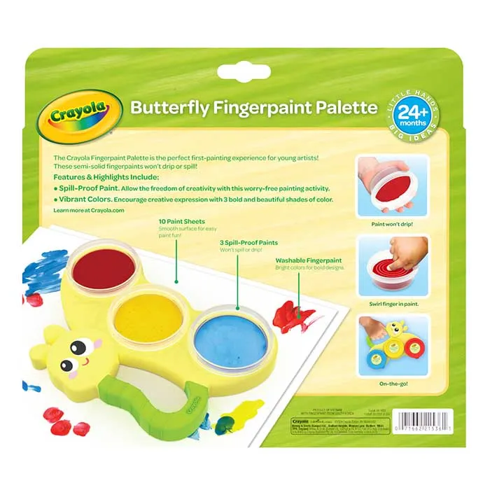 Crayola Butterfly Paint Pallette for Toddlers 2+ Years - Sensory Toy for Kids - Image 5