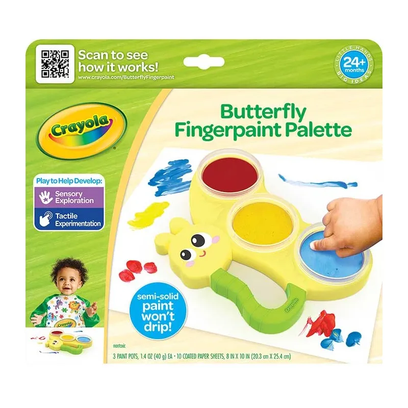 Crayola Butterfly Paint Pallette for Toddlers 2+ Years - Sensory Toy for Kids - Image 4