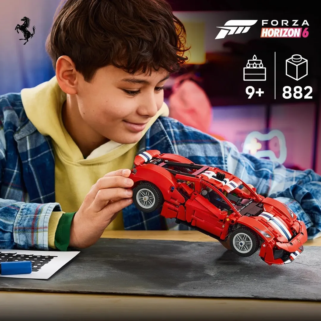 Lego Technic Ferrari 488 PISTA Car Toy Building Set for 9+ Years (882 Pieces) - Image 2