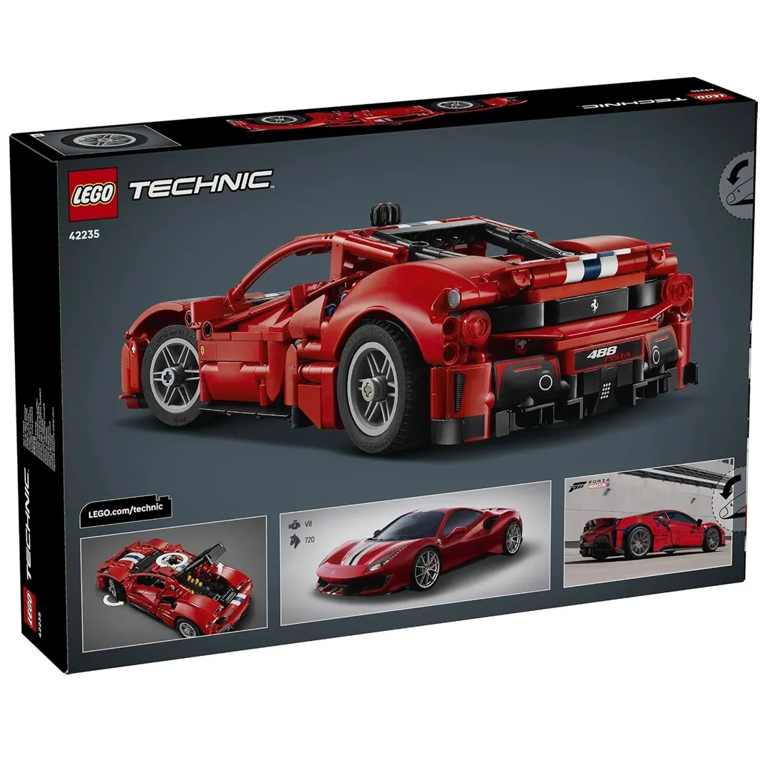 Lego Technic Ferrari 488 PISTA Car Toy Building Set for 9+ Years (882 Pieces) - Image 5