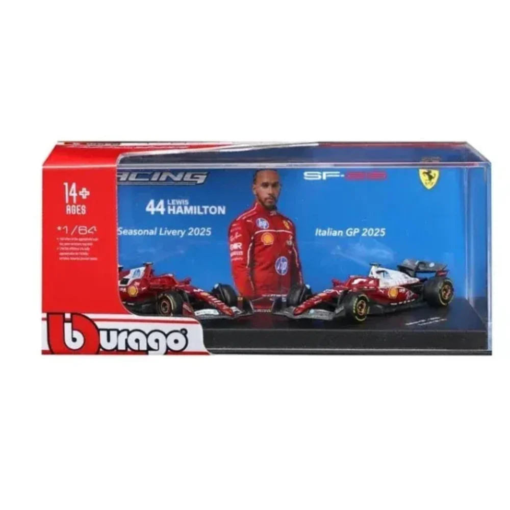 Bburago 1/64 Scale 2025 Ferrari SF-25 #44 Lewis Hamilton Formula 1 Model Twin Pack (Acrylic Case) (Copy) - Image 4