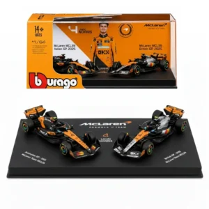 bburago 1/64 scale mclaren mcl39 formula 1 twin pack lando norris