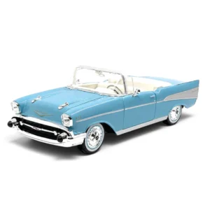 maisto 1957 chevrolet belair convertible blue 1/18 scale