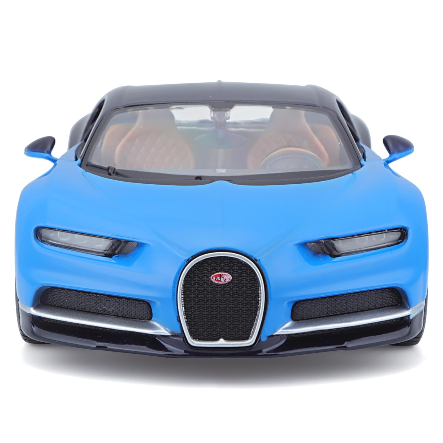 Maisto 1/24 Scale Bugatti Chiron Diecast Scale Model for 14+ Years (Blue-Black) in Arcylic Case - Image 4