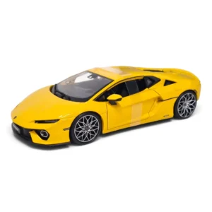 Bburago 1/24 Scale Lamborghini Temerario Diecast Model (Acrylic Case) - Yellow