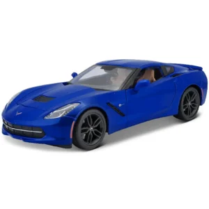 Maisto 1:18 Scale Corvette Stringray Z51 Diecast Model for 14+ Years (with Plex Case) Blue
