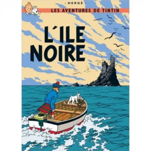 Tintin Official Posters - Tintin Album The Black Island (50 x 70 cms)